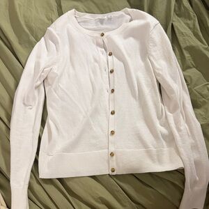 GAP White Button-Up Cardigan